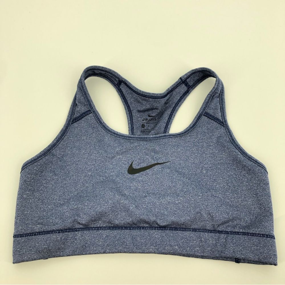 Nike Victory Medium‎ Impact Sports Bra Size Medium Blue Racerback Unpadded